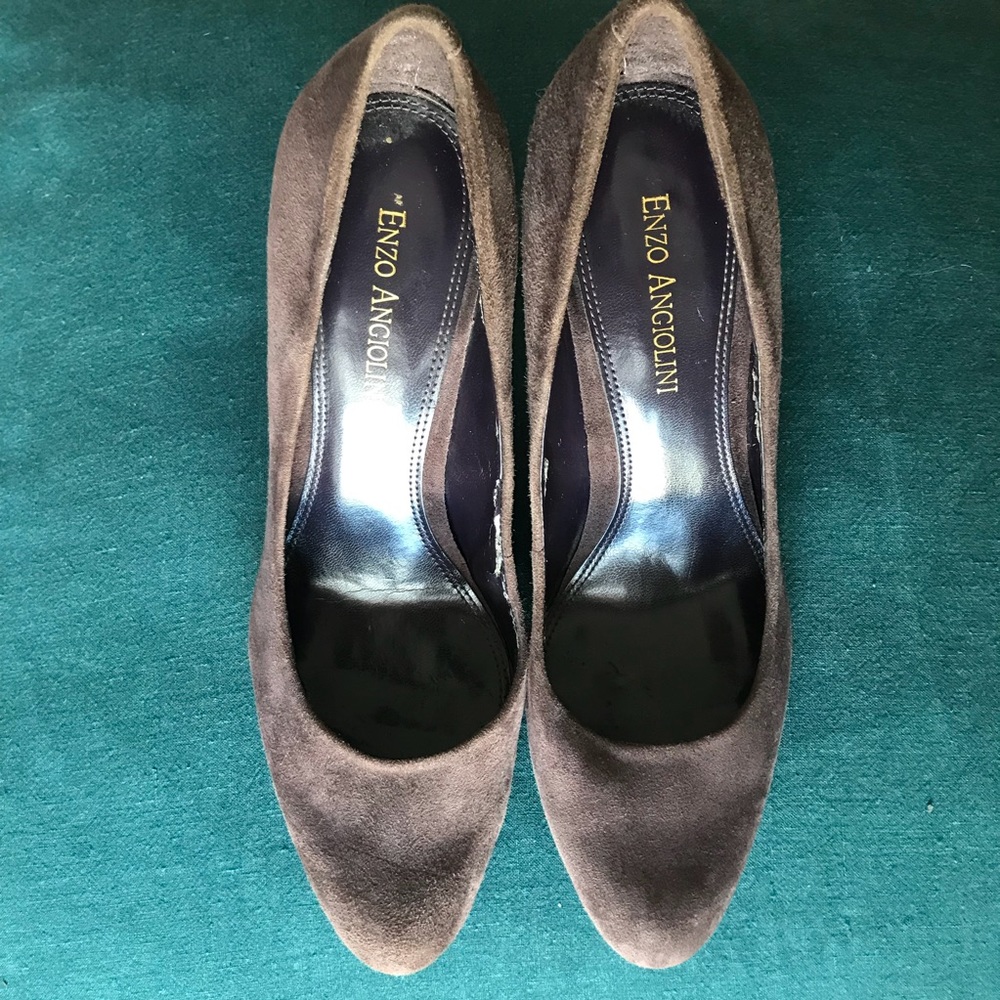 Enzo Purple Suede Heels